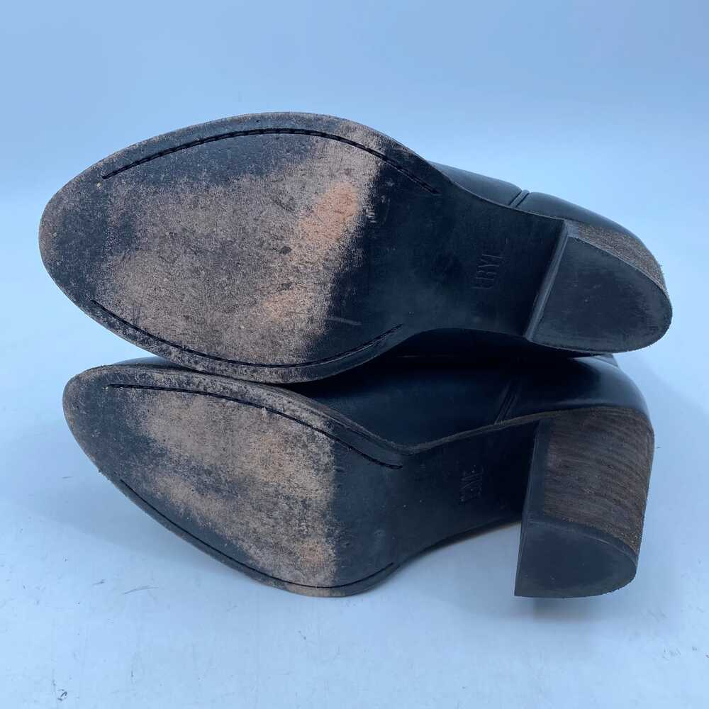 Frye Black Heeled Boots Almond Toe High Block Heel | Womens 10 - Picture 9 of 10